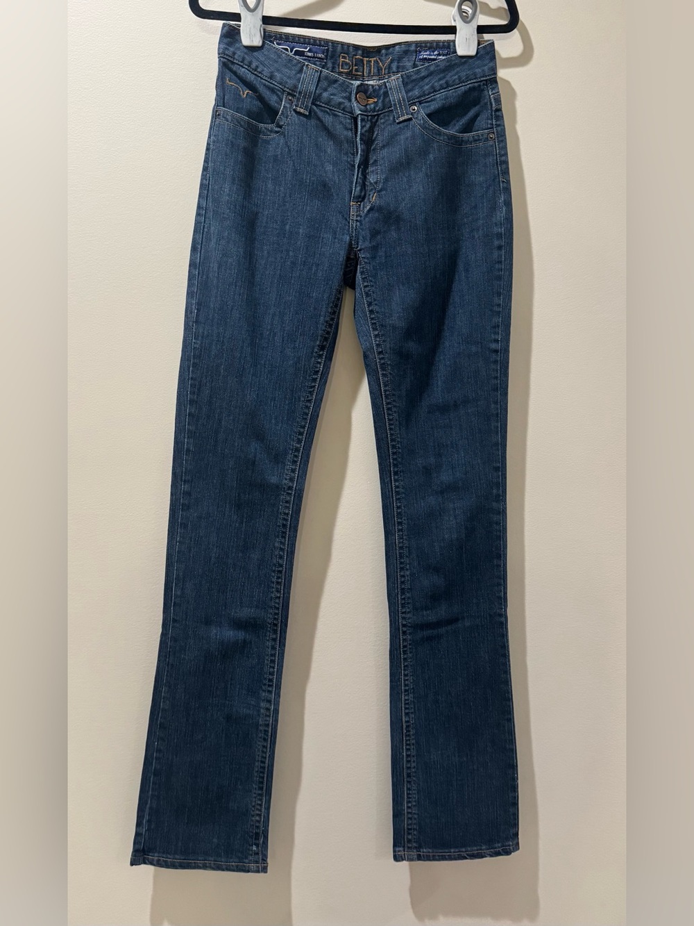 Kimes Ranch Betty Jeans Size 2x36 Mid Rise Fitted Bootcut Dark Wash Denim